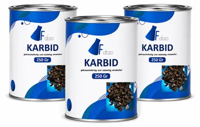 Produktbild von Karbid Kalziumkarbid 7-15mm, 3x250g