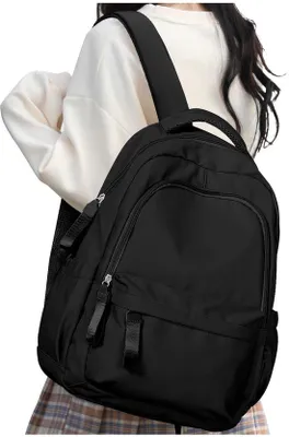 Immagine prodotto di Zaino scolastico leggero da 14 pollici, impermeabile, nero, da donna