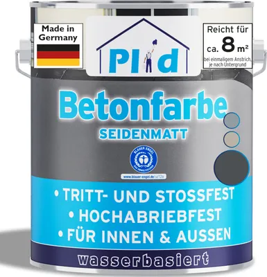 Produktbild von Plid Betonfarbe 0,75L Anthrazit - für ca. 8m² / Bodenbeschichtung Bodenfarbe Sockel