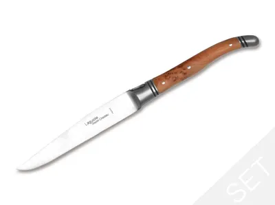 Produktbild von Goyon-Chazeau Steakmesser Laguiole Steakmesser Set Wacholder Feststehend X46Cr13