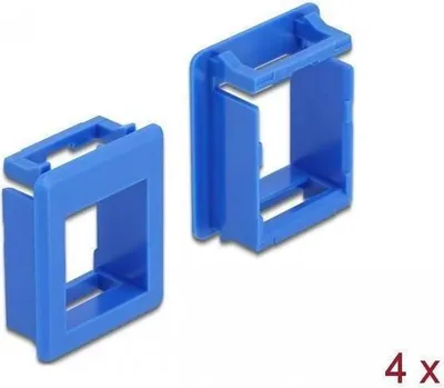Image de DELOCK Support Keystone pour boîtier 4 pièces bleu