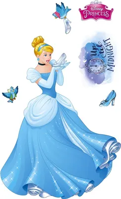 Produktbild von Disney Wandtattoo Aschenputtel xxl Blau - 612430 - 127 x 200 cm