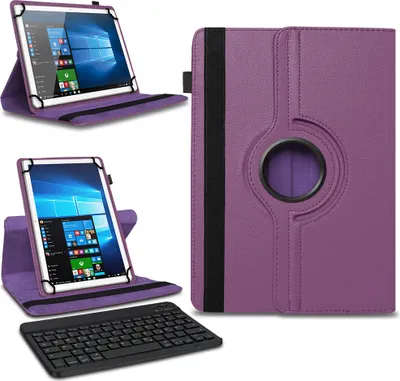 Produktbild von Tablet Tasche Tastatur Hülle Samsung Galaxy Tab A8 Schutzhülle Bluetooth CoverFarben:Lila
