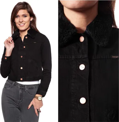Produktbild von WRANGLER Damen, Jeansjacke STAR JACKET, S, BLACK STAR, jeansmantel, , jeansjacken