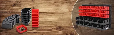 Obrázek produktu pro Nástěnná úložná jednotka, 32 stohovatelných krabic