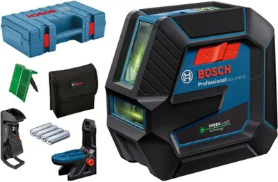Zdjęcie produktu dla Bosch GCL 2-50 G Professional, 15 m, 0,3 mm/m, 4°, 50 m, 4 s, Zielony