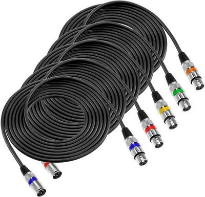 Produktbild von 5-Meter-XLR-Kabel-Set, Storungsresistent, Polungsumschaltung, für Mikrofone, Boxen, Audio-Mischer