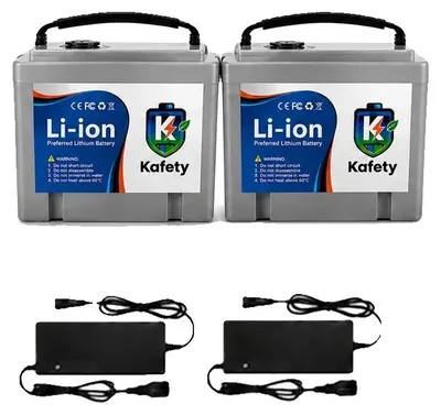 Obrázek produktu pro Lithium-iontová bateriová sestava, 48V, kapacita 20000 mAh, nabíječka 48V (šedá)