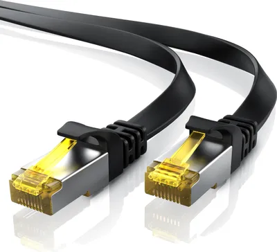 Obrázek produktu pro Primewire LAN kabel CAT.7, RJ-45 (Ethernet), CAT 7 Plochý páskový kabel U/FTP Gigabitový síťový kabel 10 Gbit/s Patch kabel - 10 m