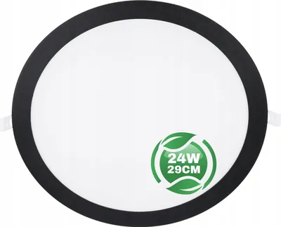 Zdjęcie produktu dla Plafon Panel LED 24W 4000K 1920lm 29cm Okrągły Podtynkowy Czarny ECOLIGHT