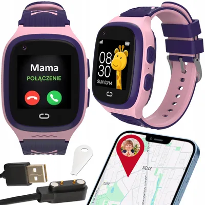 Produktbild von Kinder-Smartwatch für Kinder 4G SIM Telefon Videoanrufe GPS SMS Spiele Musik