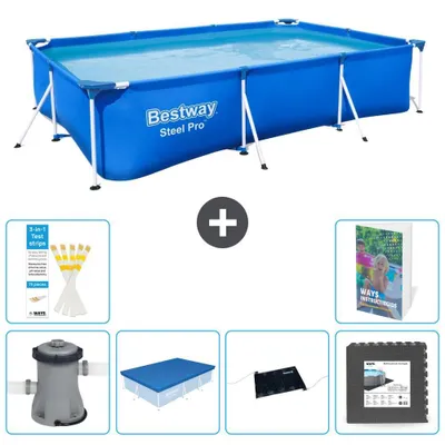 Immagine prodotto di Bestway Steel Pro, piscina rettangolare - 300x201x66 cm - 5 pezzi, modello S195