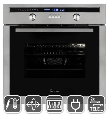 Image de Four encastrable 60cm 70L Rôtisserie Gril Air chaud Tiroirs télescopiques