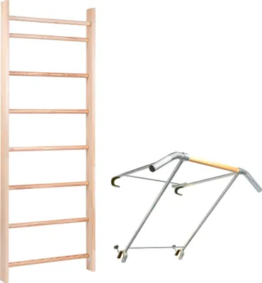 Produktbild von Sport-Thieme Sprossenwand mit Klimmzugbügel "Profi", Sprossenwand 210x80 cm