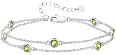 Image de Bracelet pour femme, en argent sterling 925, avec zircones, réglable, idée cadeau