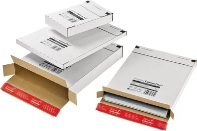 Produktbild von 100x ColomPac CP 065.55 Versandkarton Kurierpaket, für Großbrief, weiß