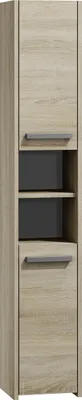 Image de Armoire de salle de bain, couleur marron clair, largeur 30 cm