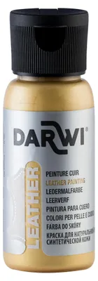 Produktbild von Darwi 4x DARWI Ledermalfarbe, Flasche 50ml, Gold - Gold DA0420050050C