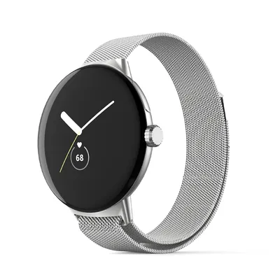Immagine prodotto di Per Google Pixel Watch 1 + 2 Tessuto sostituzione cinturino argento Smart Watch Sport Nuovo