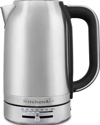 Produktbild von KitchenAid 5KEK1701ESX Wasserkocher 1,7 l 2400 W Schwarz, Edelstahl