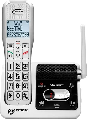 Image de Geemarc, Téléphone pour seniors avec volume réglable AmpliDect 595 U.L.E., Blanc
