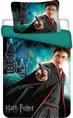 Produktbild von Aptex Bettwäsche aus Baumwolle, Harry Potter Magie, 140 x 200 cm + 70 x 90 cm