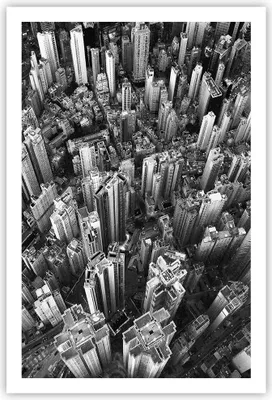 Produktbild von Poster - Poster ohne Rahmen - Wolkenkratzer mit Berge - 61x91,5 cm - Wand Bild - Wanddeko - Wandbilder - Kunstposter - Wandposter - Bilder - Kunstdruck - Wanddekoration - Wandbild - P2XPA61x91-4453