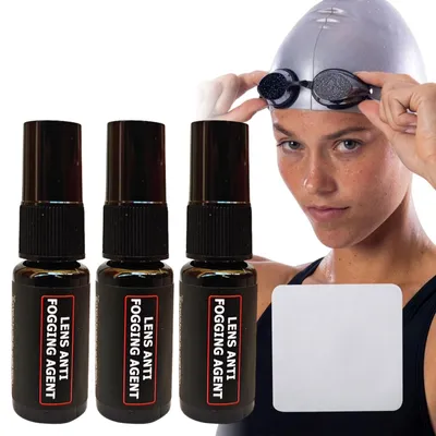 Productafbeelding van Anti condens spray zwembril beslagspray - 3 flessen à 20 ml - Anti-condens voor brillen - Met zwembrillendoek