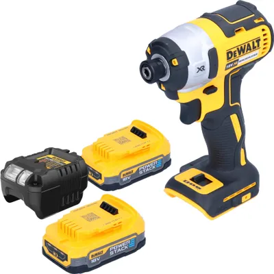 Produktbild von DeWalt DCF 887 E2 Akku Schlagschrauber 18 V 205 Nm 1/4" Brushless + 2x Powerstack Akku 1,7 Ah + Ladegerät
