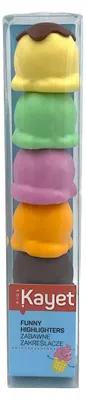 Produktbild von Kayet Mini Textmarker LODY 5 Farben Eisform