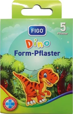 Produktbild von FIGO Wundverband Kinder Pflaster 5er Dinoform
