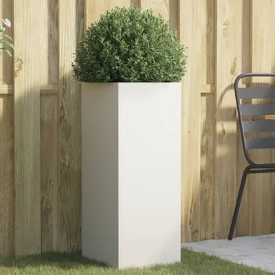 Produktbild von Langlebig Pflanzkübel Weiß 32x29x75 cm Stahl - Beete Octo5552057 1parcel