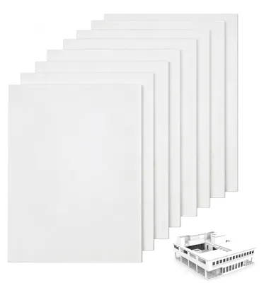 6 weiße Polystyrolplatten, 29,6 × 21 cm, 1 mm dick