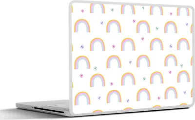 Produktbild von MuchoWow® Laptop Aufkleber Sticker Cover Regenbogen - Schmetterling - Baby 40x30 cm - Laptop Dekoration - Selbstklebend