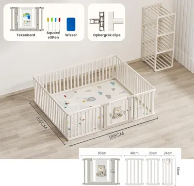 Immagine prodotto di Casetta da gioco - Area giochi - Box per bambini - Casetta giocattolo - Box per bambini - Dimensioni: circa 186x156 cm