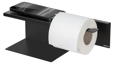 Produktbild von WENKO Toilettenpapierhalter LIZAN BHT 30x11.70x10.70 cm schwarz