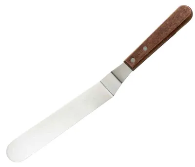 Produktbild von Glasurspatel Edelstahl Mit Holzgriff, 1 Stück, Flexibler Klinge, Für Kuchen Und Cupcakes