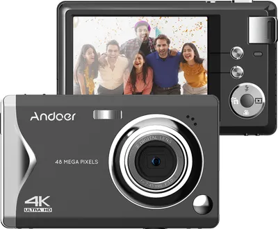 Produktbild von Andoer 3,0-Zoll-TFT-tragbare Digitalkamera 48 MP 4K Ultra HD 16-facher Zoom Autofokus Selbstausloeser Gesichtserkennung Anti-Shaking mit 2 Batterien Handschlaufe Tolles Geschenk fuer Kinder