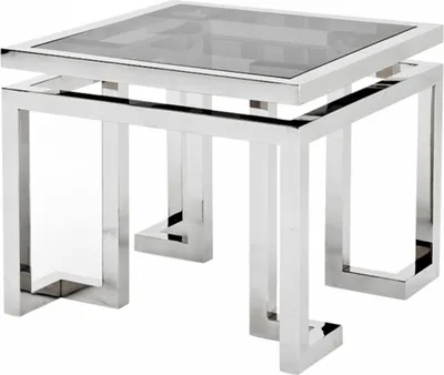 Produktbild von Casa Padrino Luxus Art Deco Designer Beistelltisch mit Rauchglas - Hotel Tisch Möbel