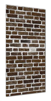 Produktbild von Wallario selbstklebende Duschrückwand 70 x 200 cm mit Motiv Ziegelsteinwand in braun - Backsteine - Wandverkleidung mit Hochglanzlaminat in Glasoptik