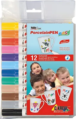 Zdjęcie produktu dla KREUL 16350 KREUL Marker do porcelany, średni „Junior”, zestaw 12 sztuk