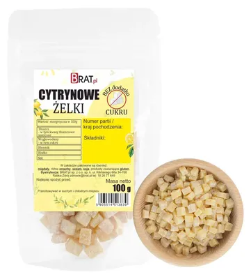 Obrázek produktu pro Citronové želé (žvýkačky) bez přidaného cukru, 100 g