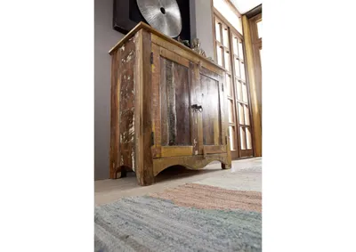 Produktbild von MASSIVMOEBEL24 Kommode Altholz 90x40x85 mehrfarbig lackiert NATURE OF SPIRIT #19