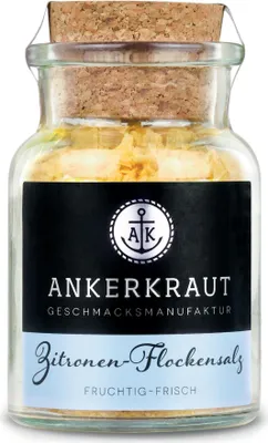 Produktbild von Zitronen-Flockensalz, 100g im Korkenglas
