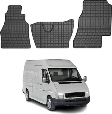 Zdjęcie produktu dla 1996-2006 VW LT dywaniki podłogowe TPE czarne 3 szt