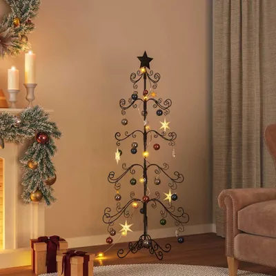 Immagine prodotto di vidaXL Albero di Natale in metallo per decorazioni nero 150 cm