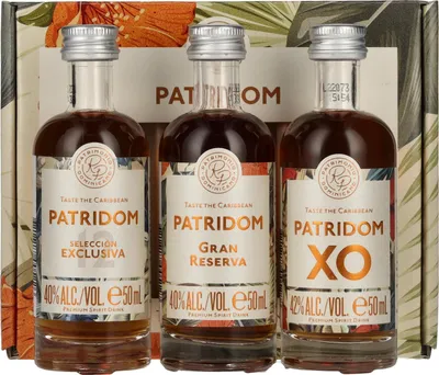 Produktbild von Patridom Taste the Caribbean Set 40,7% Vol. 3x0,05l