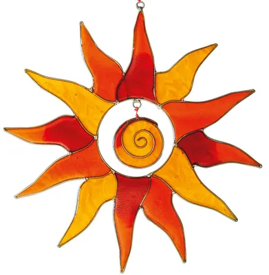 Produktbild von Suncatcher Sonne mit Spirale rot/orange 25cm