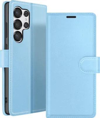 Zdjęcie produktu dla Zanaé, Galaxy S25 Ultra etui z zapięciem magnetycznym na karty, jasnoniebieskie