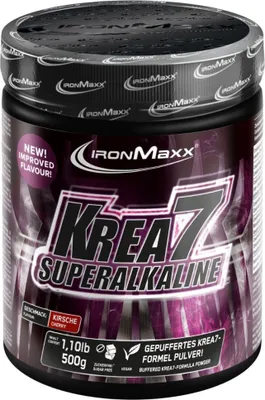 Produktbild von IronMaxx Krea7 Superalkaline Powder - 500g Kirsche